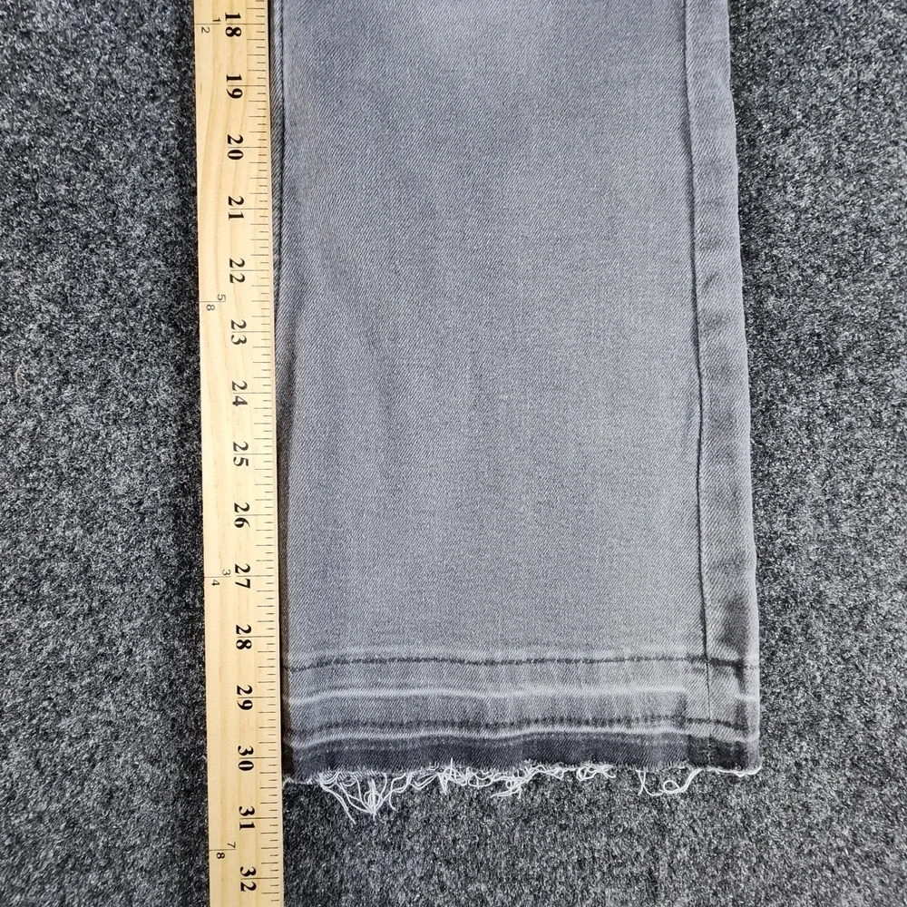 NWT‎ H&M Divided Flare Low Waist Raw Hem Women's Jeans Size 4 Gray Flap Pockets - Picture 9 of 9